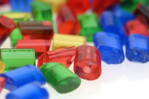 Farbiges Kunststoffgranulat