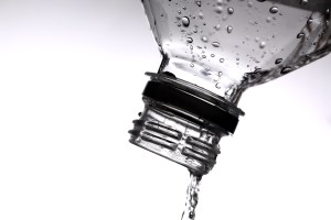 plastic bottle with water