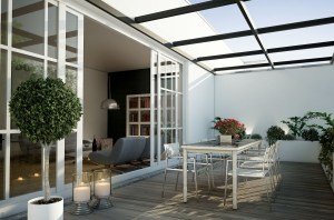 gemtliche berdachte terrasse